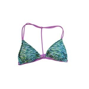 Victoria's Secret Bikini Swim Suit Top, Pink Green Multicolor Abstract, Size M